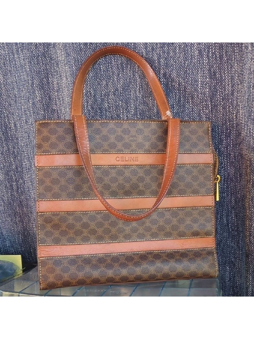 Vintage Celine Macadam Authentic Brown Classic Tote - Picture 2 of 14